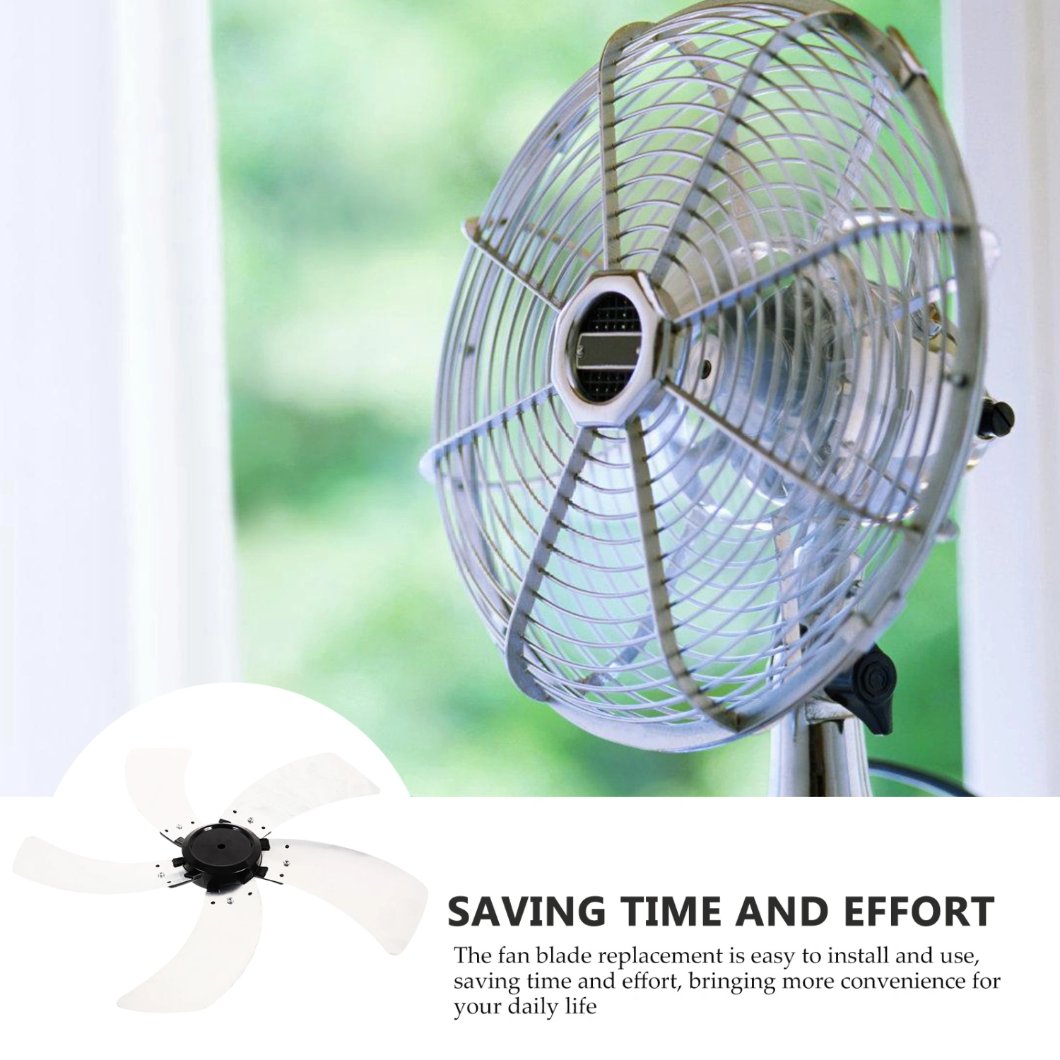 Metal 5 Leaves Fan Blade Indoor Standing Fan Replacement Part Electric Fan Supply