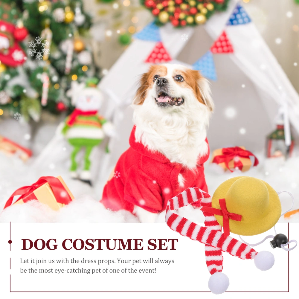 2pcs Party Pet Headdress Pet Hat And Scarf Pet Decoration Hat Pet Supplies