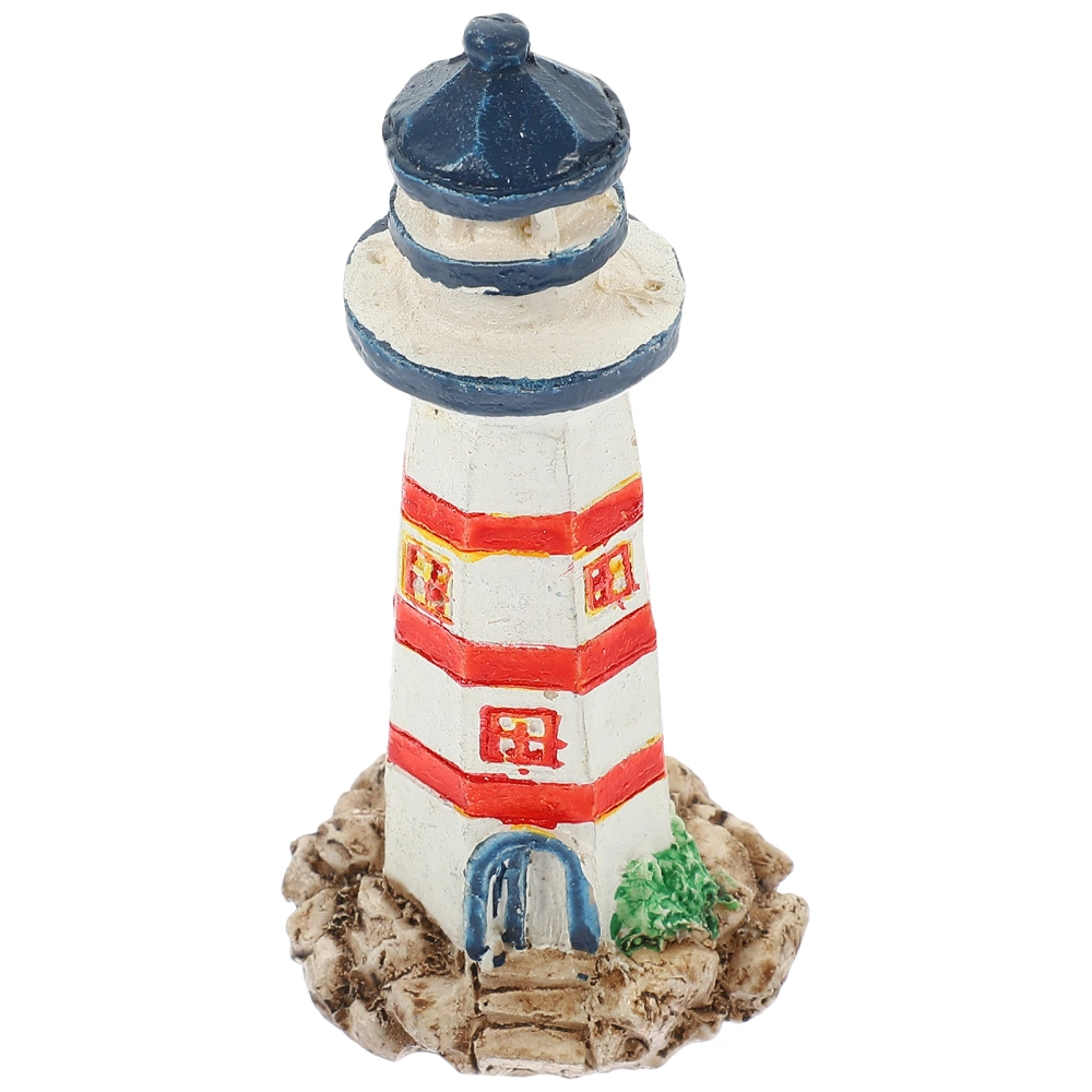 Resin Lighthouse Decor Nautical Lighthouse Decoration Rustic Ocean Sea Themed Craft