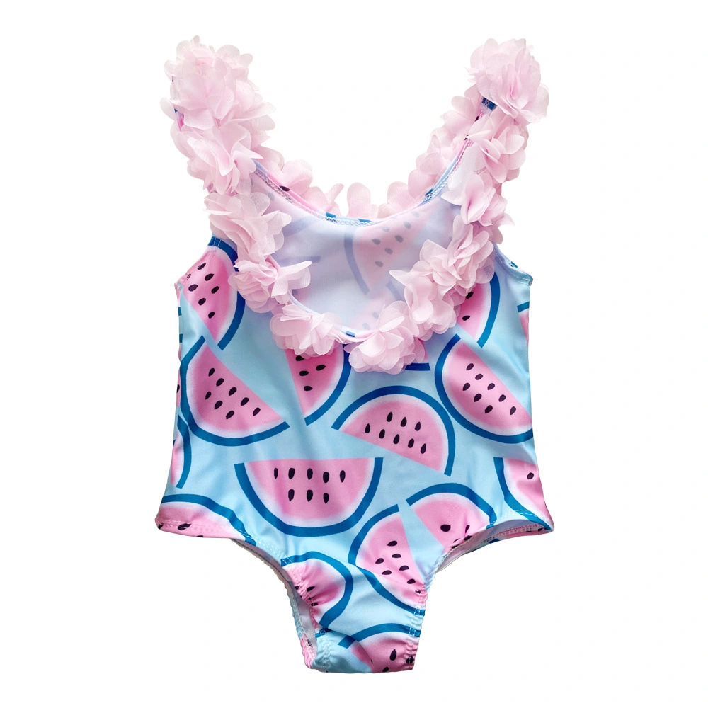 Girl Swimsuit Watermelon Printed One Piece Swimsuit Sweet Swimming Suit for Kids Girl