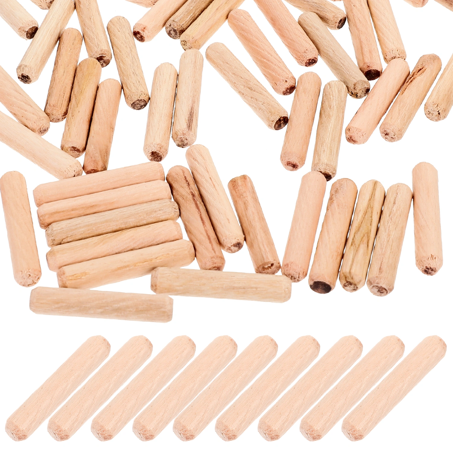 1000pcs Round Wood Plug Rods Wood Stick Dowel Rod Handmade Craft Making Wooden Rod