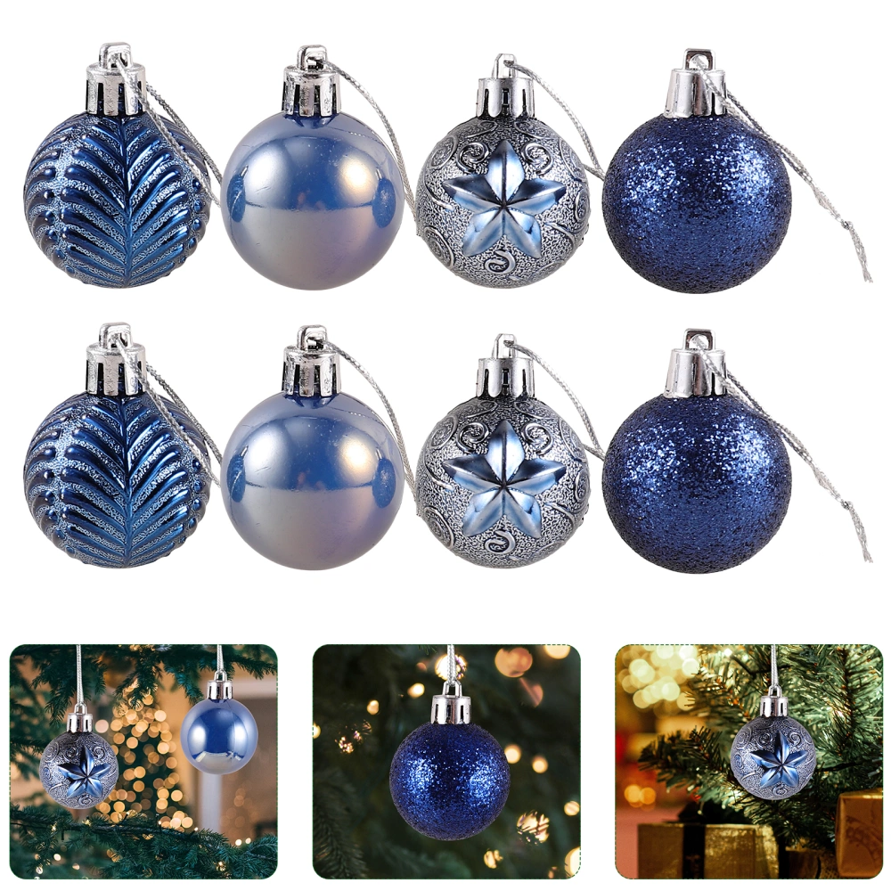 24pcs Christmas Balls Hanging Ornaments Plastic Xmas Balls Party Decorative Xmas Party Decorations Balls