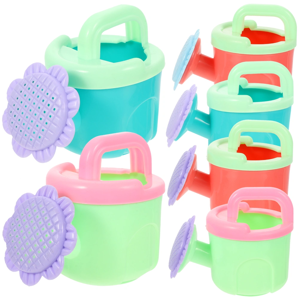 6pcs  Children Plastic Watering Pots Children Bath Toy Garden Watering Devices Watering Cans