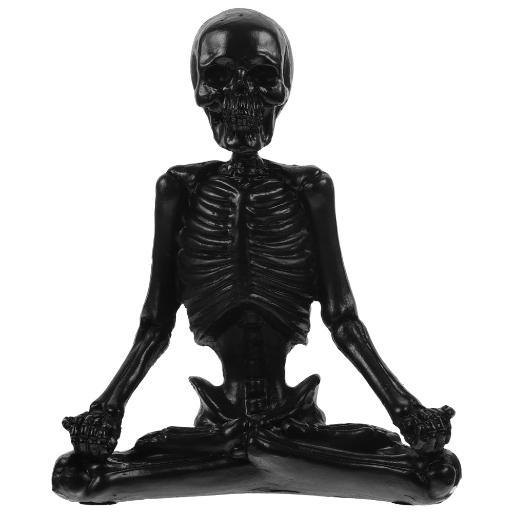 Halloween Skeleton Statue Decoration Table Centerpiece Creative Yoga Skeleton Figure Resin Craft