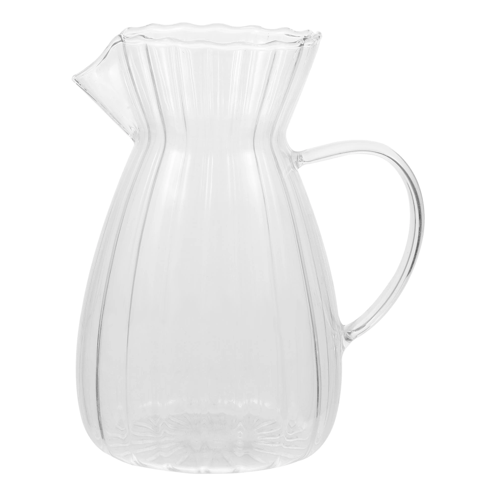 Glass Striped Creamer Coffee Milk Creamer Pitcher Large Coffee Serving Pitcher