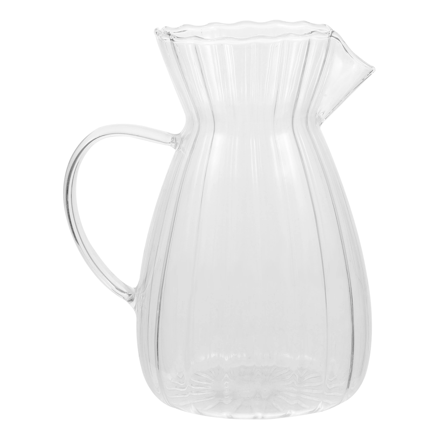 Glass Striped Creamer Coffee Milk Creamer Pitcher Large Coffee Serving Pitcher
