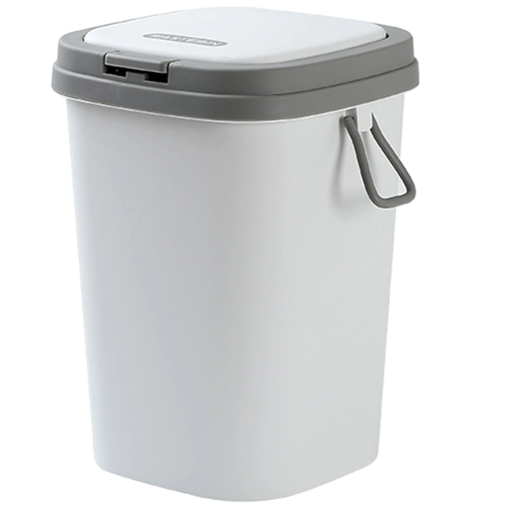 Household Convenient Waste Bin Press Type Trash Can Portable Plastic Trash Can With Lid for Bathroom Kitchen