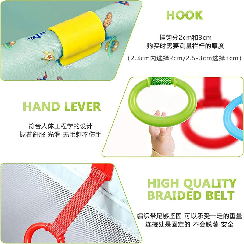 8pcs Colorful Nursery Bed Stand Rings Small Practicing Standing Rings Walking Training Tools