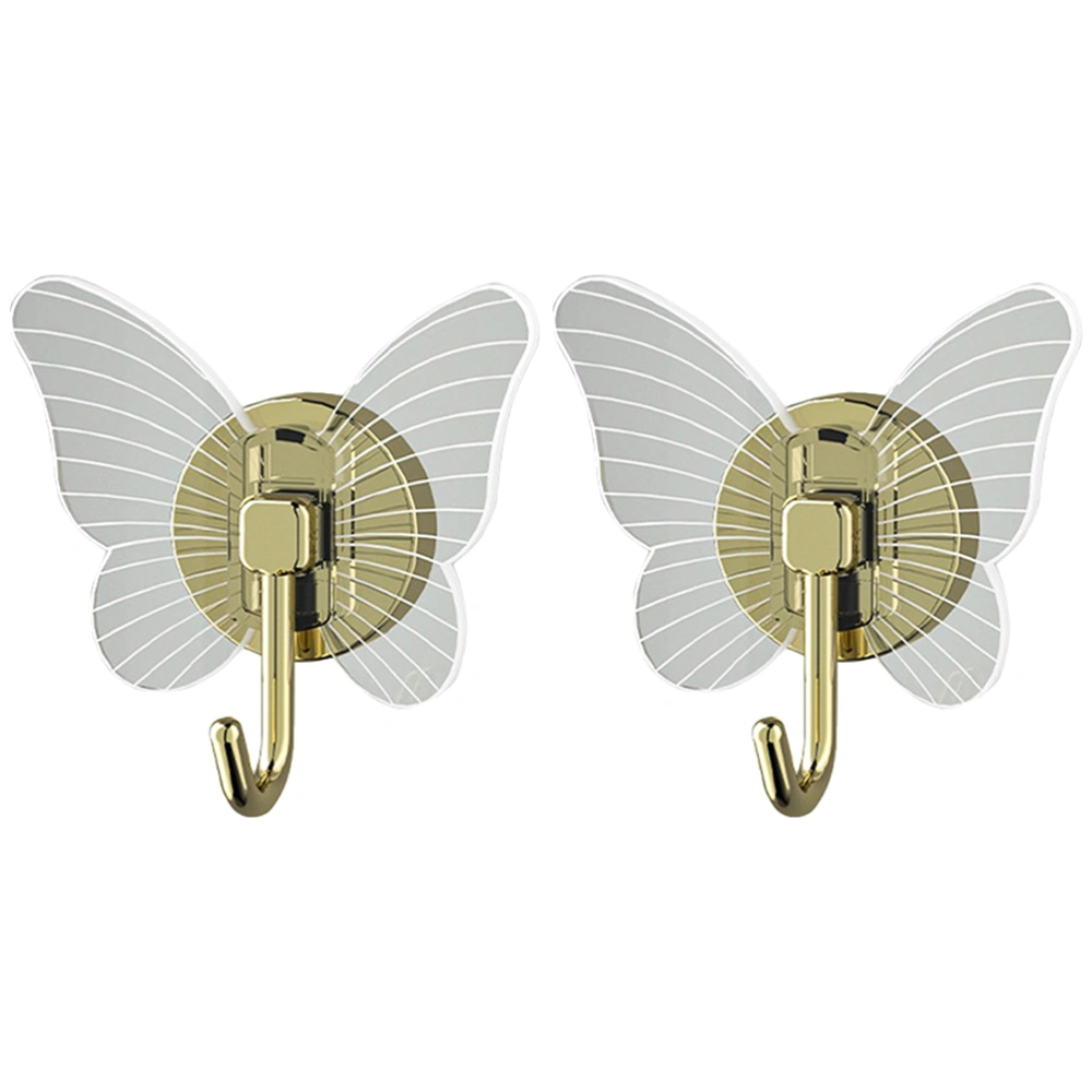 2pcs Butterfly Wall Hanging Hooks Butterfly Towel Hook Cute Wall Hooks Kids Wall Hooks