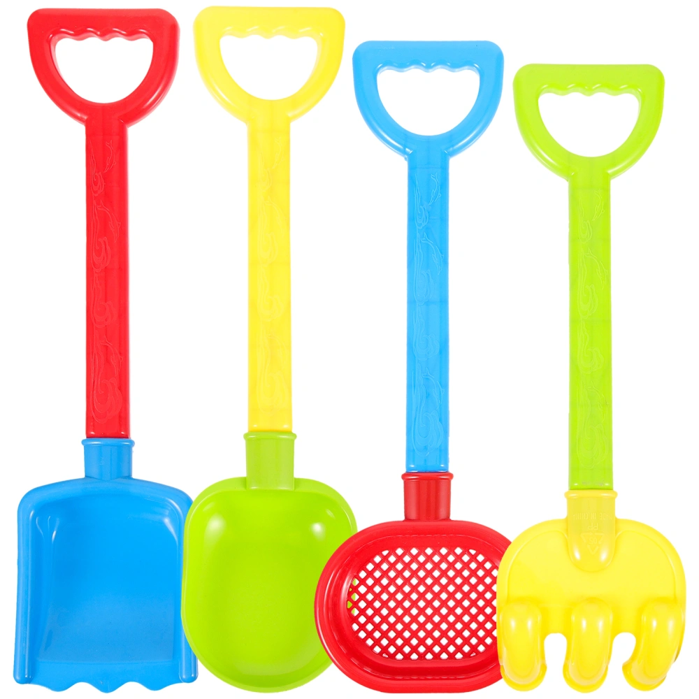 4pcs Beach Party Sand Digging Toy Kids Mini Shovels Playthings Sand Building Making Shovels Tools