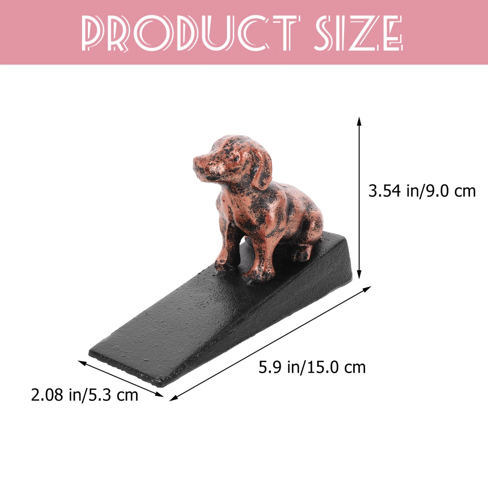 Cast Iron Door Stopper Decorative Dog Shaped Door Wedge Anti-collision Door Stopper