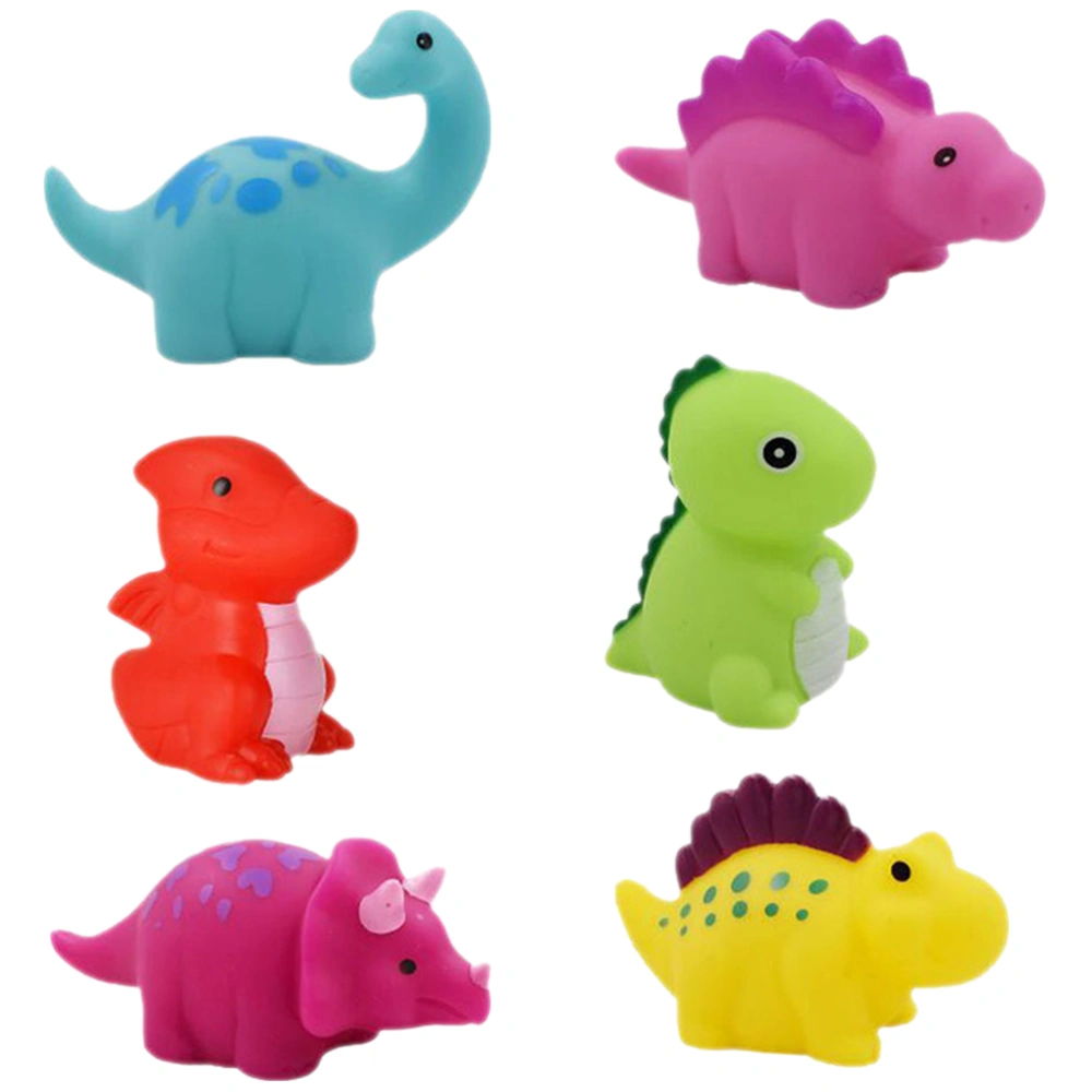 6pcs Baby Bath Toy Kids Light up Dinosaur Toys Babies Playthings Animals Shower Toys