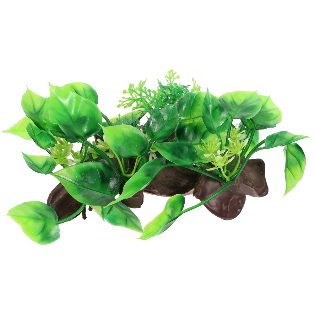 Artificial Vivid Aquarium Decor Desktop Fish Tank Plant Fake Plant Fish Tank Supply