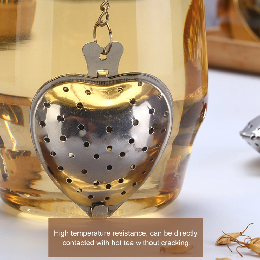 2pcs Stainless Steel Tea Ball Heart-shaped Tea Infuser Tea Strainer Tea Filters Tea Diffuser