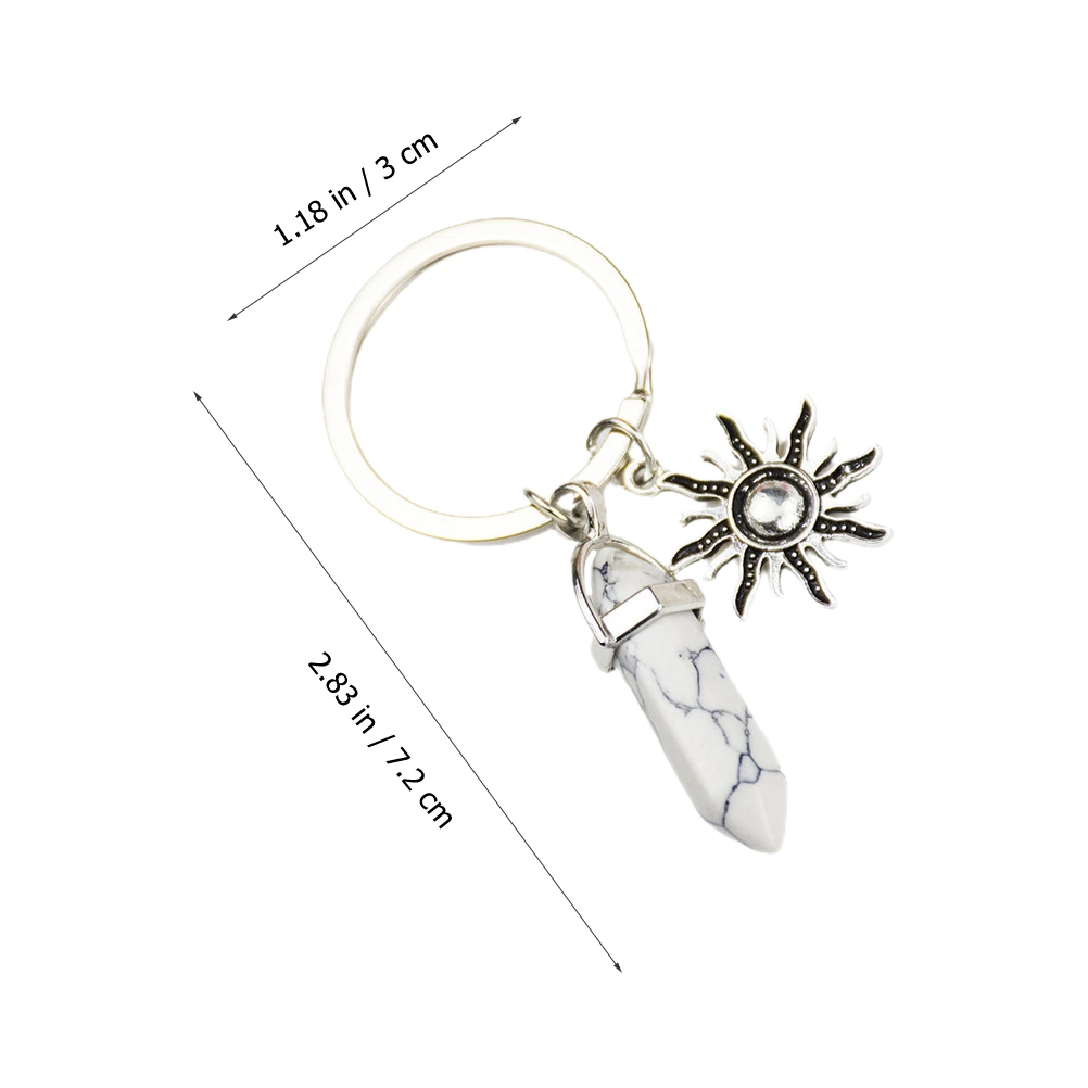 4 pcs Crystal Keychain Matching Couple Keychain Sun and Moon Charm Keychain Pendant Keyrings