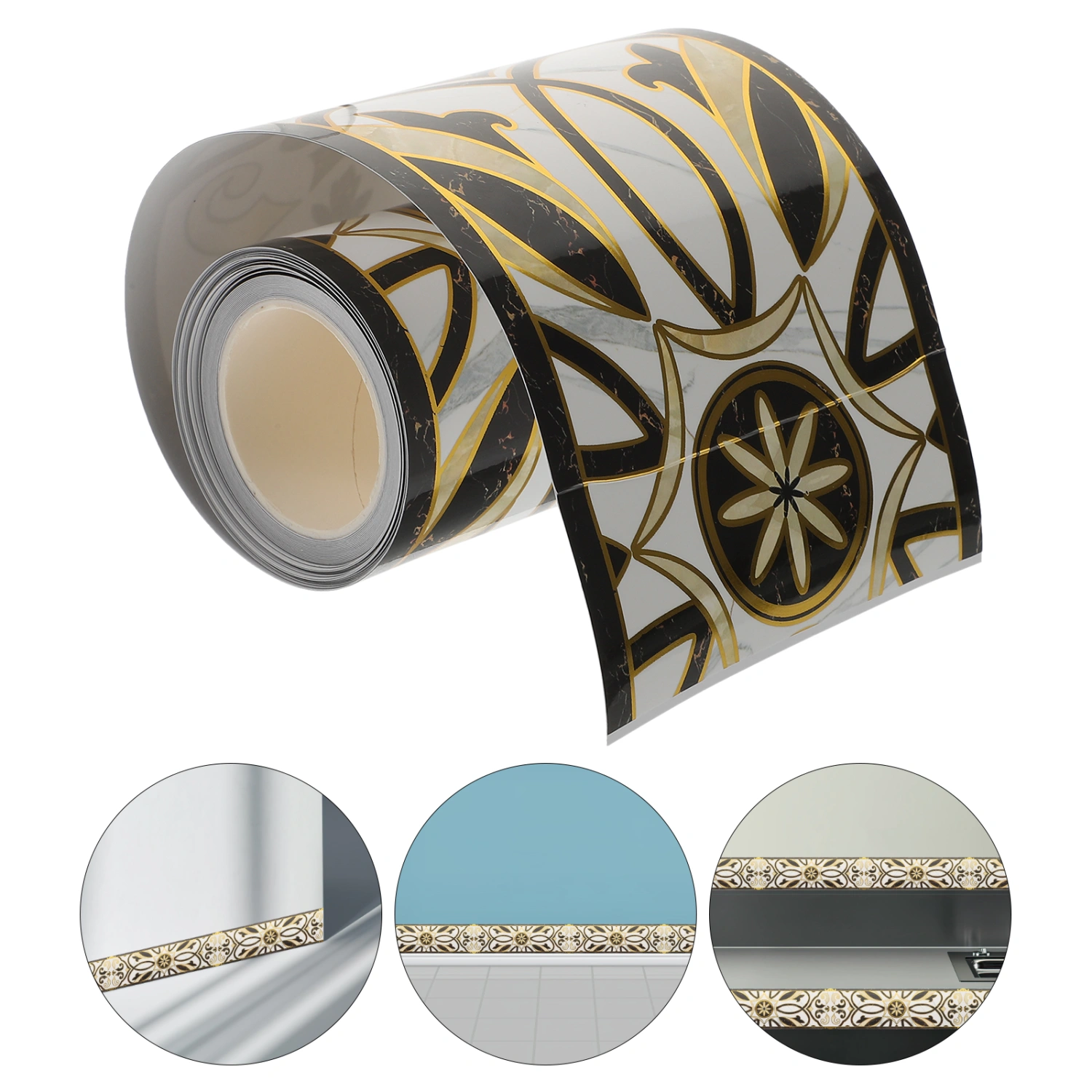 1 Roll Peel and Stick Wallpaper Border Self Adhesive Border Decal Bathroom Border Tile Sticker