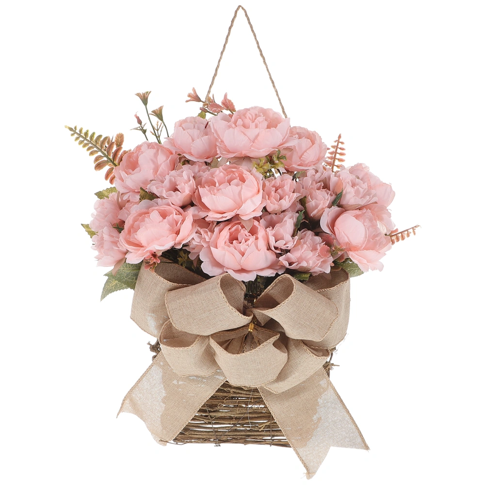 Hanging Artificial Flower Basket Front Door Simulation Flower Basket Festival Artificial Flower