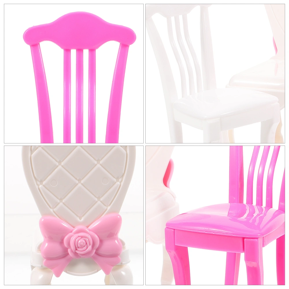 3Pcs Decorative Mini House Decoration Simulated Miniature Furniture Mini Chair Decoration