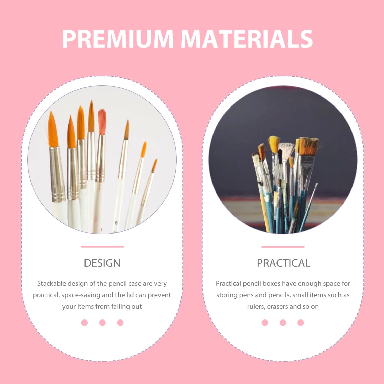 8 Packs Stackable Pencil Boxes Plastic Pen Cases Stationery Storage Organizer Pencils Container