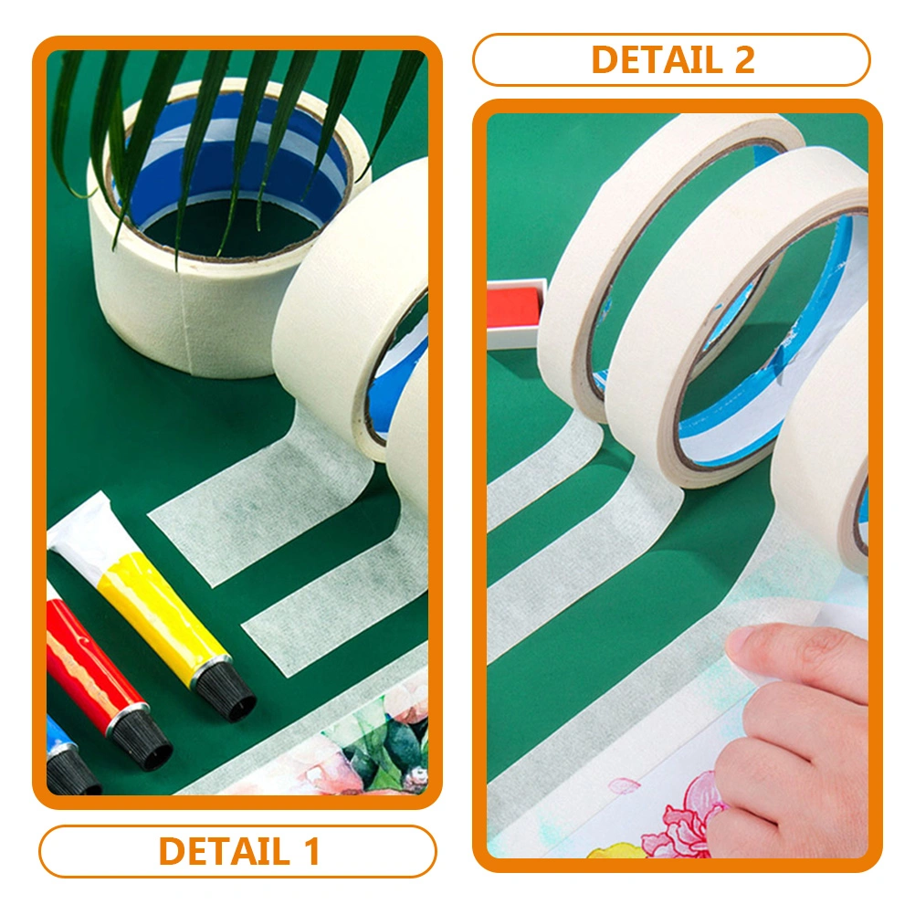 4 Rolls of Multifunctional Masking Tapes Art Painter Tapes DIY Crafts Tapes Drawing Tapes