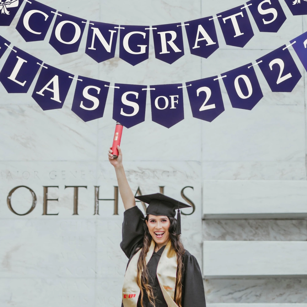 1 Set Graduation Congrats Class of 2023 Banner Paper Bunting Background Photo Prop for Graduation