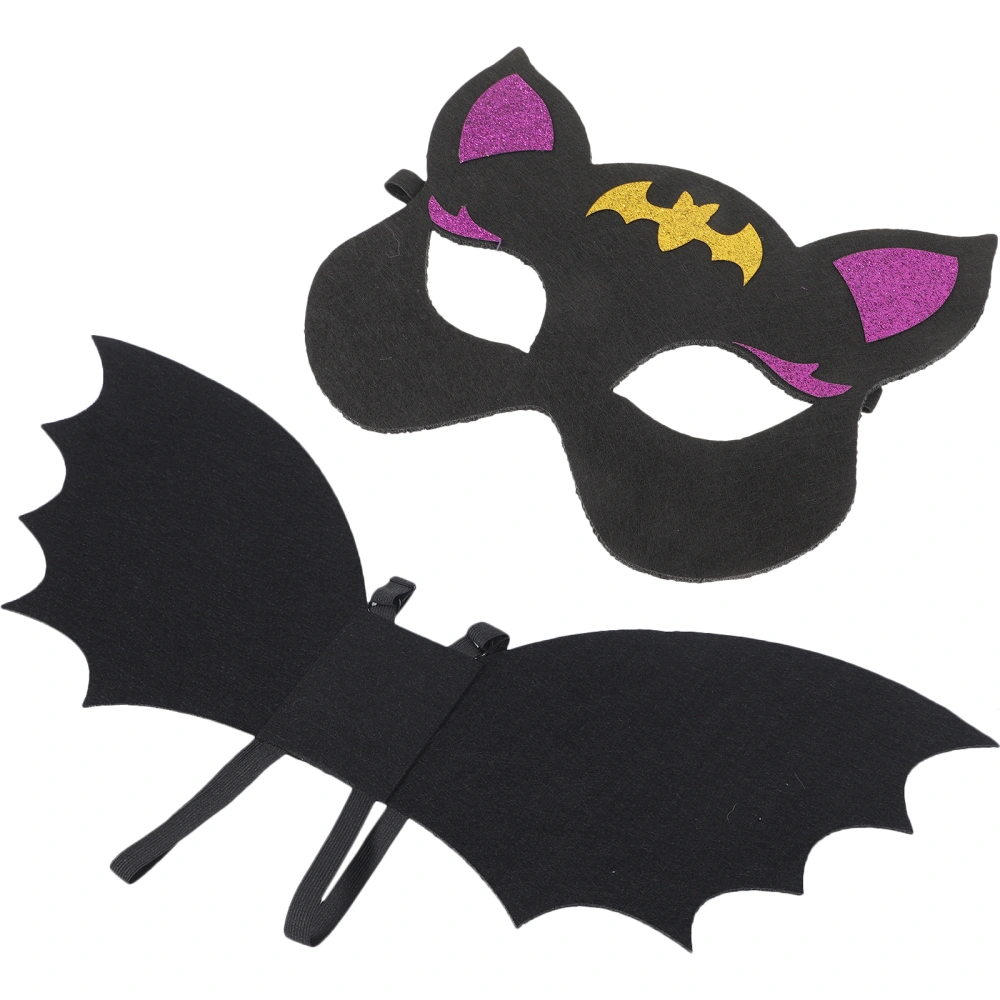 1 Set Halloween Bat Wing Cosplay Bat Mask Kid Bat Costume Party Cosplay Mask for Children