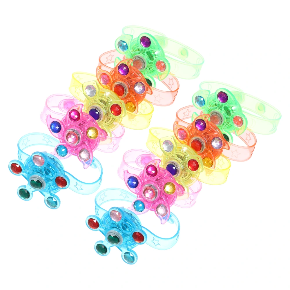 24pcs Gyroscope Bangle Glow in The Dark Bracelets Wristband Party Favors Random Style