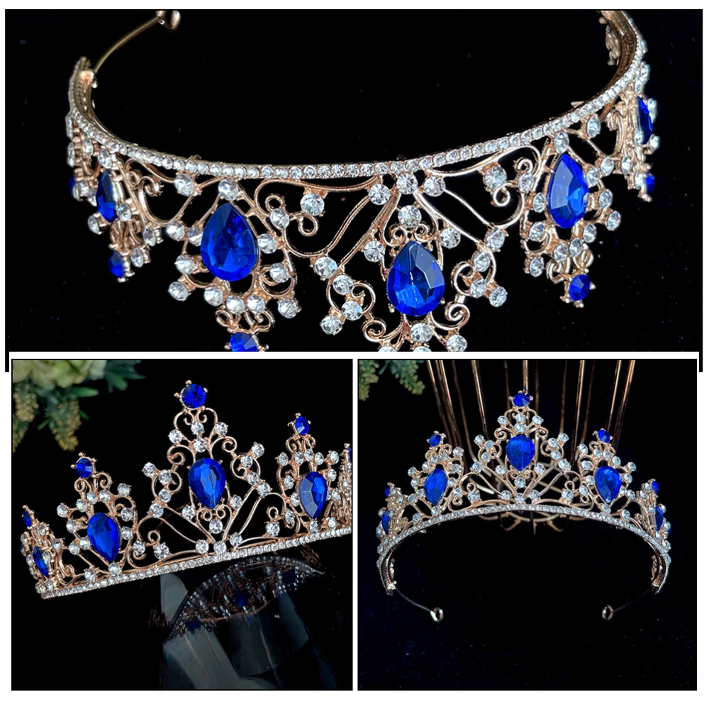 Bride Crown Wedding Bridal Tiara Rhinestone Crown Rhinestone Tiara Party Headdress