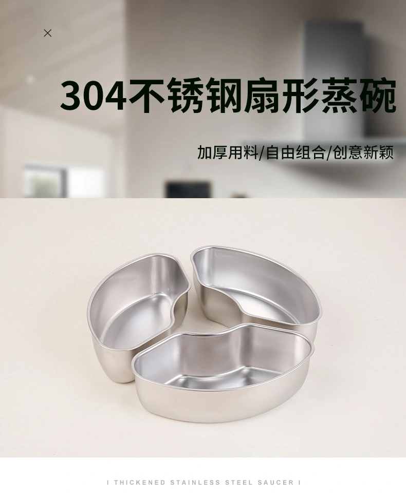 Egg Steaming Bowl Stainless Steel Stew Bowl Daily Use Soup Bowl Kitchen Tableware