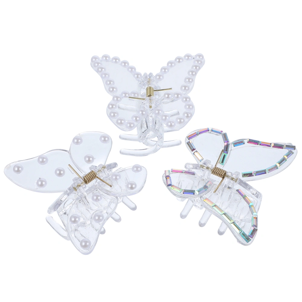 3pcs Hair Clips Butterfly Hair Claw Clips Small Hair Jaw Clamp Women Hair Accessory