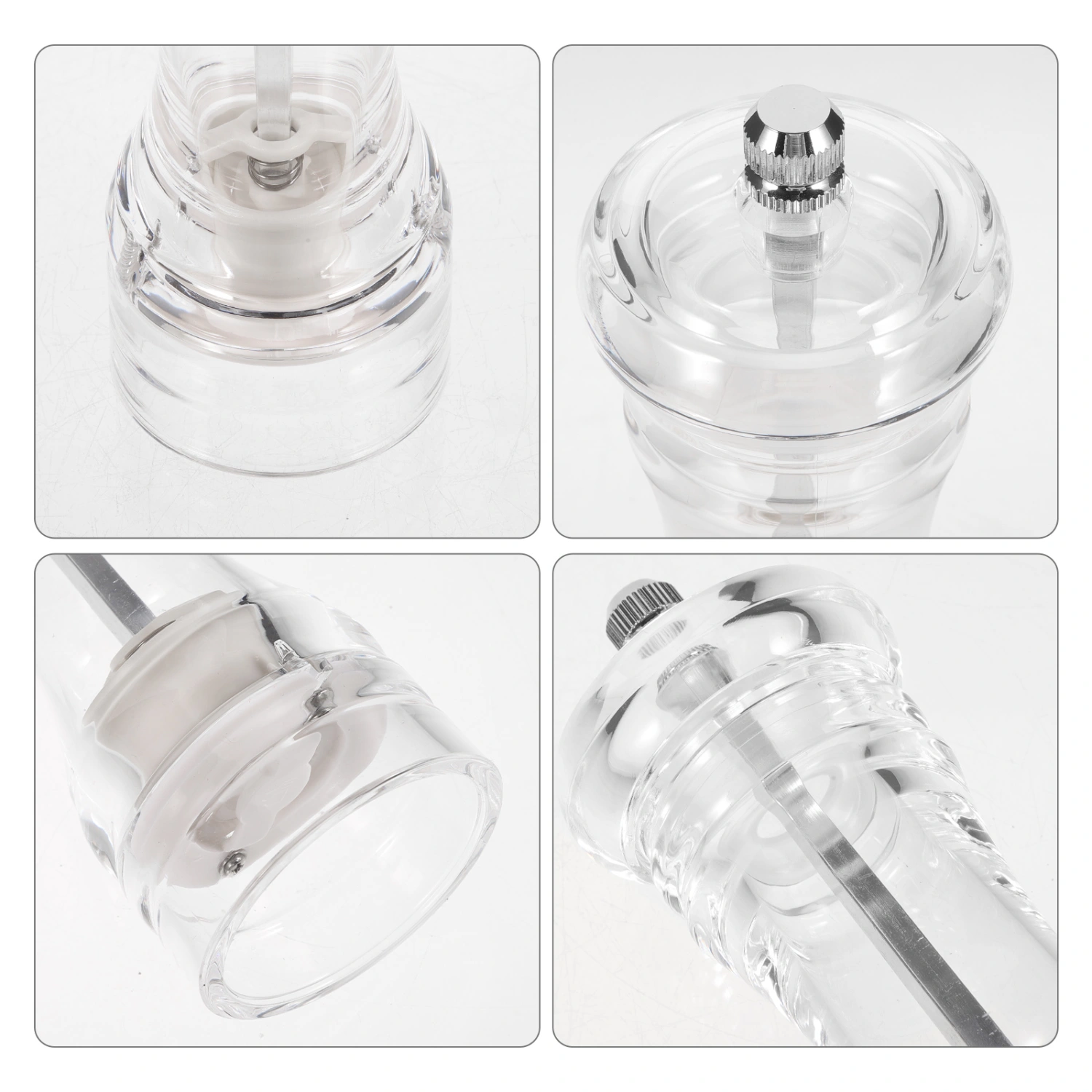 Salt and Pepper Grinder Refillable Manual Salt Pepper Grinder Mill Kitchen Gadget