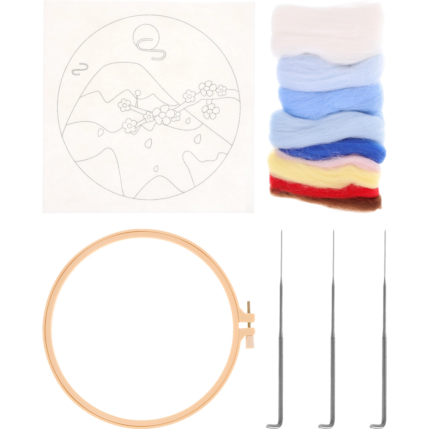1 Set of Handcrafted Felting Kits Convenient Needle Felting Core Wool for Needle Felting