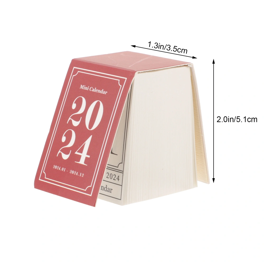 1 Book of Countdown Desk Calendar Retro Table Calendar Decoration Mini Novelty Calendar