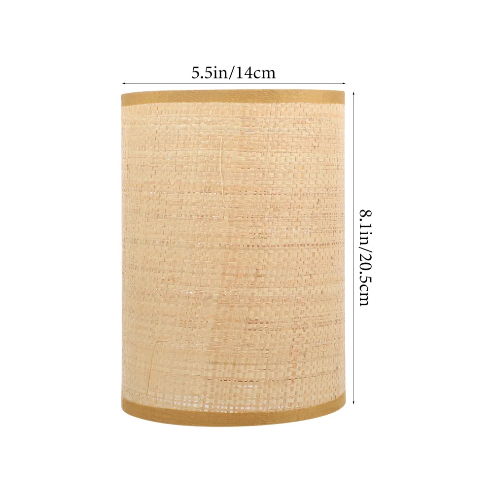 Woven Lampshade Decorative Rattan Lamp Shade for E27/E14 Table Lamps Floor Lights