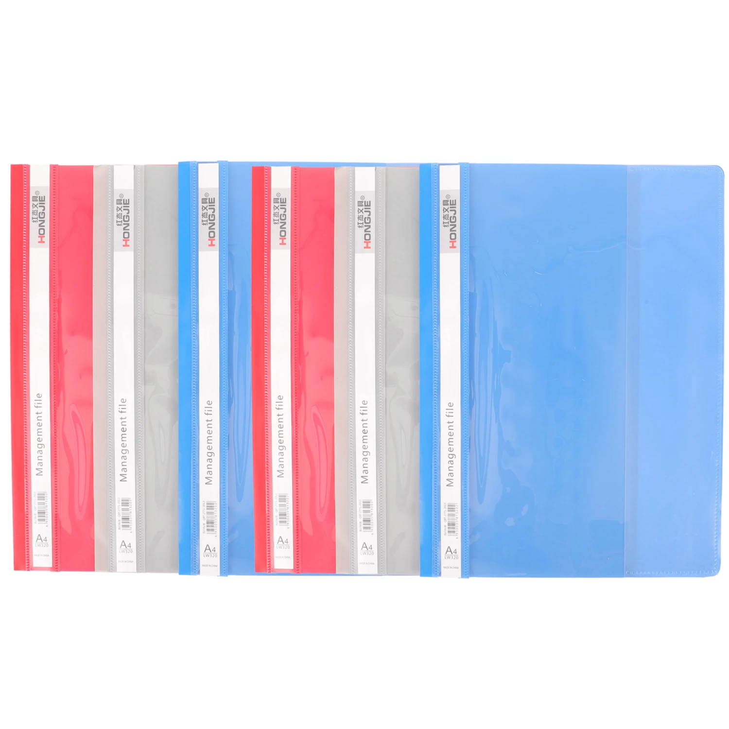 6pcs Transparent Loose Leaf Sheet Cover A4 Paper File Paper Binder Portable Binder Organizer for Office