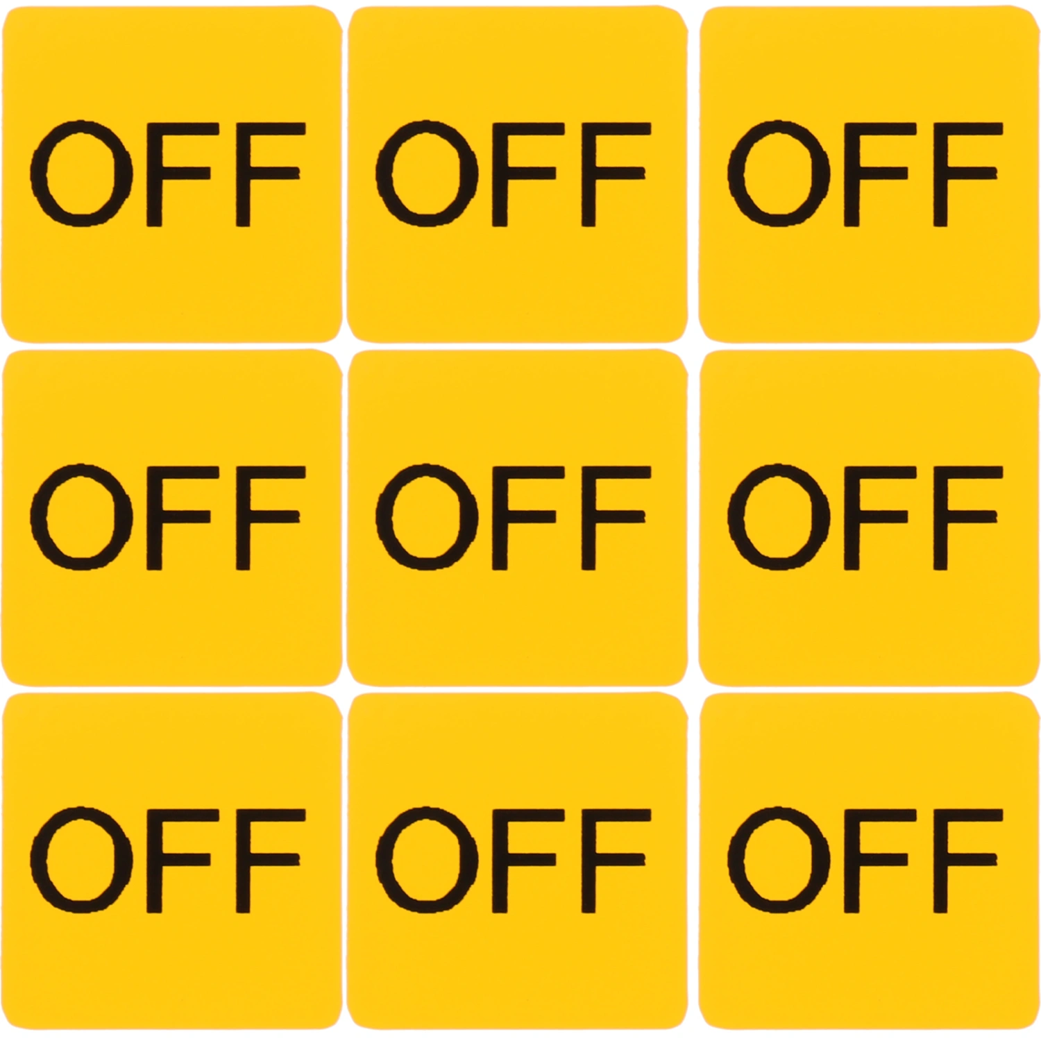 10 Sheets of Off Device Switch Stickers Switch Label Caution Sticker Adhesive Switch Label Decal