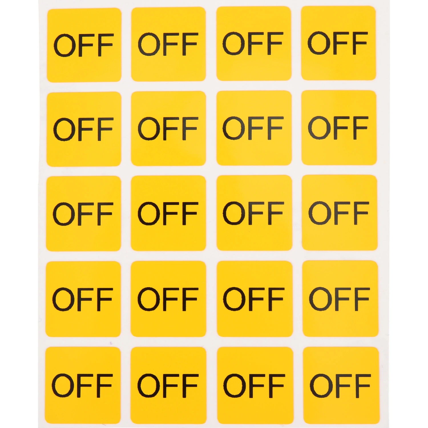 10 Sheets of Off Device Switch Stickers Switch Label Caution Sticker Adhesive Switch Label Decal