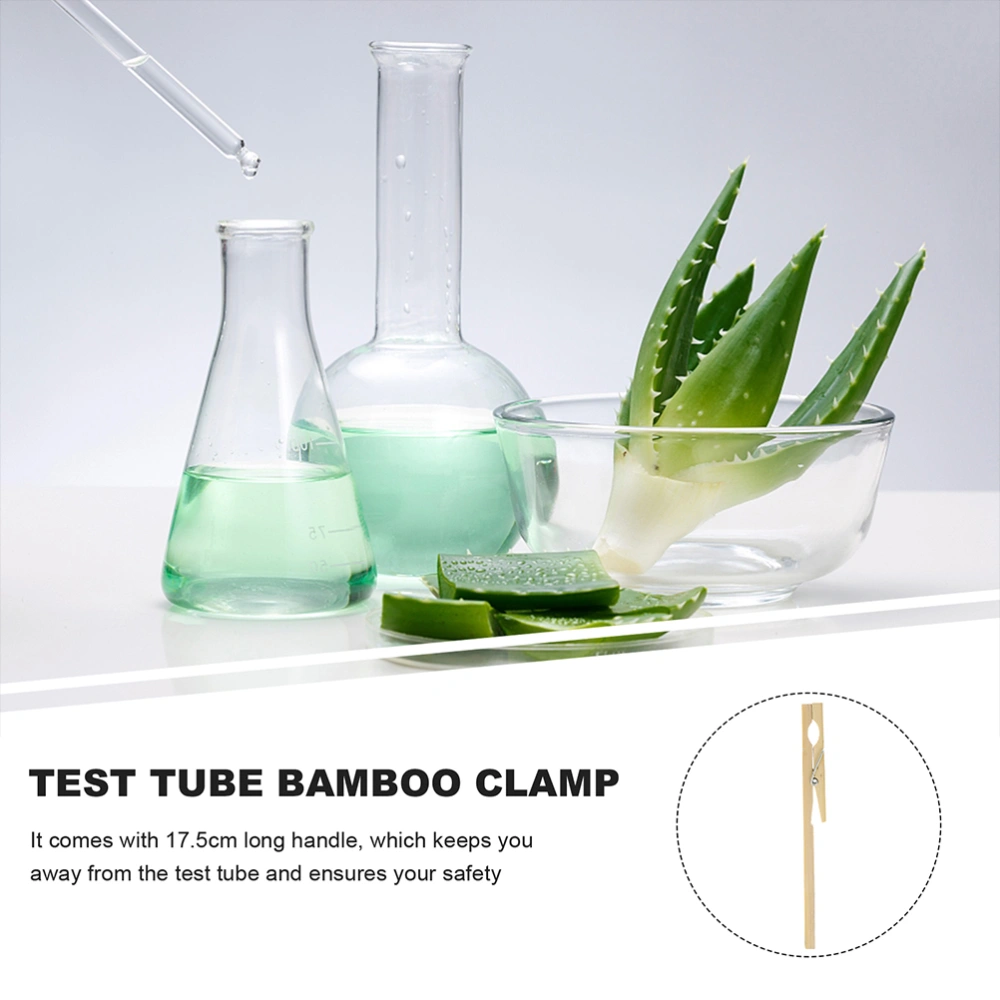 8Pcs Laboratory Test Tube Clamps Fixing Test Tube Clips Tube Bamboo Glass Tube Clips