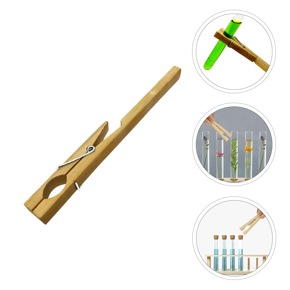 8Pcs Laboratory Test Tube Clamps Fixing Test Tube Clips Tube Bamboo Glass Tube Clips