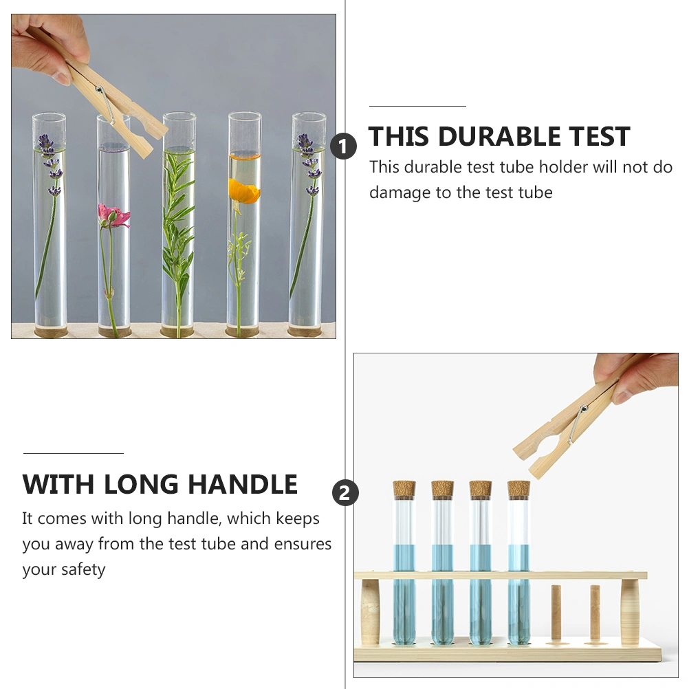 8Pcs Laboratory Test Tube Clamps Fixing Test Tube Clips Tube Bamboo Glass Tube Clips