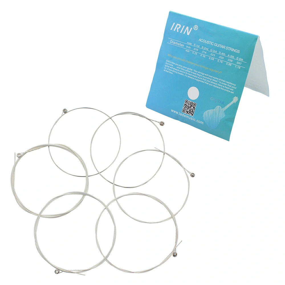 6 pcs Guitar Strings Stainless Steel Bass Guitar Strings Folk Guitar Strings Acoustic Guitar Strings