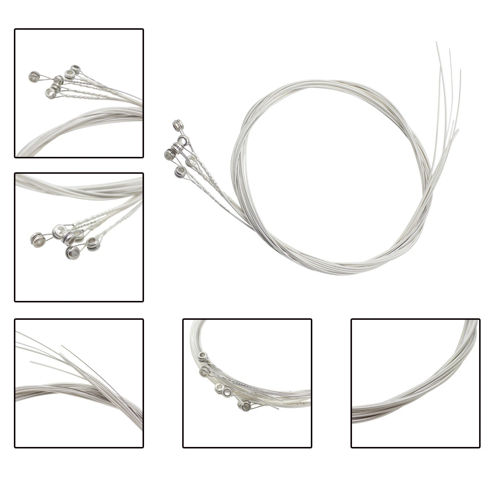 6 pcs Guitar Strings Stainless Steel Bass Guitar Strings Folk Guitar Strings Acoustic Guitar Strings