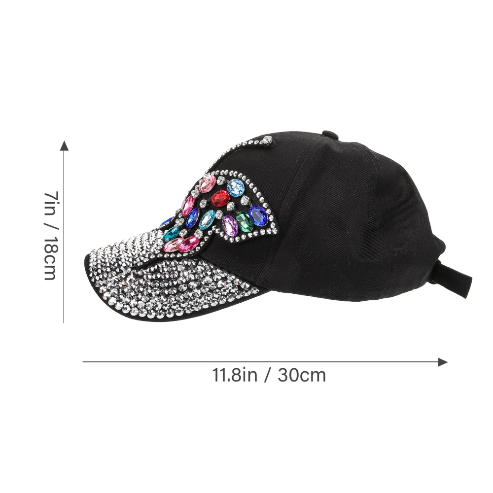 Butterfly Baseball Hat Rhinestone Baseball Hat Decorative Baseball Hat Women Baseball Hat