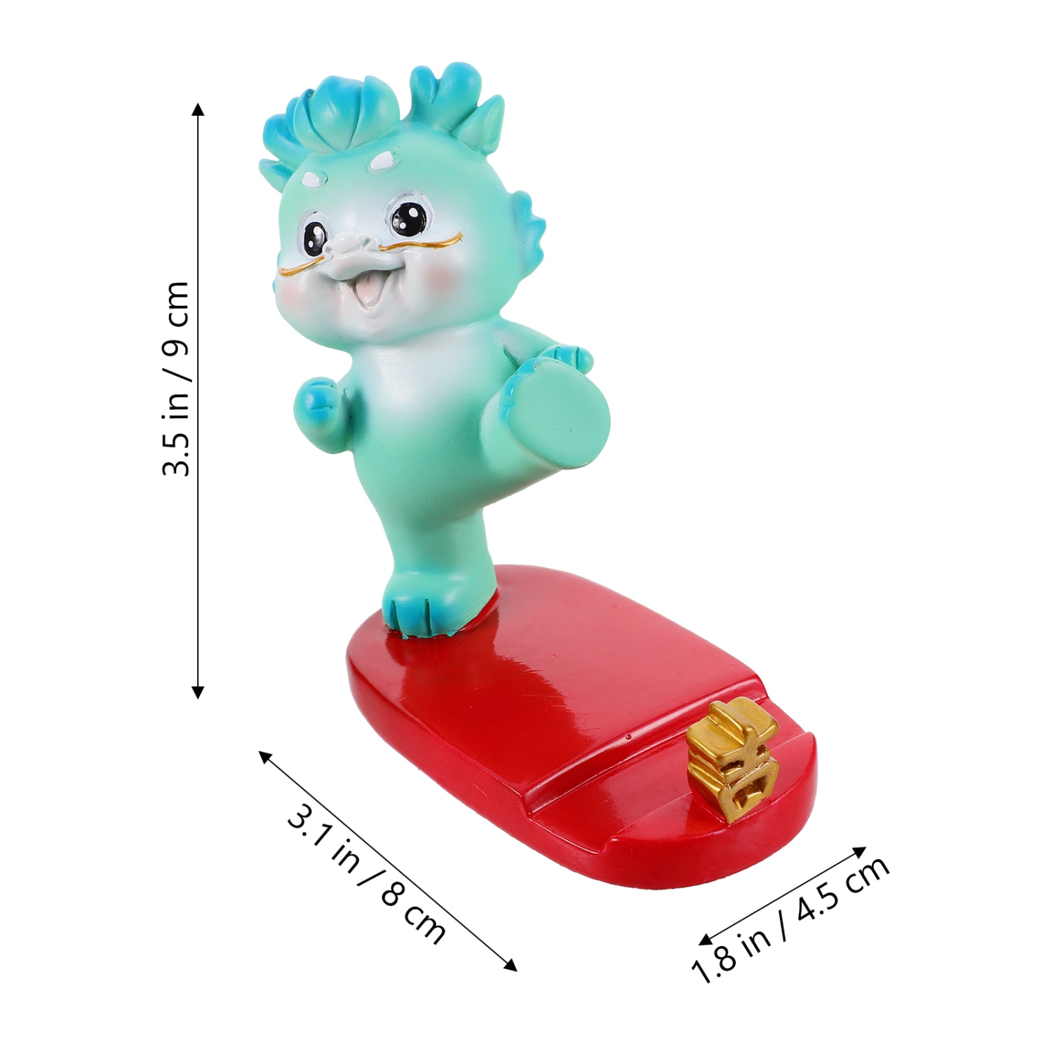 Cartoon Dragon Statue Phone Rack Resin Phone Stand Tabletop Phone Holder Desktop Ornament