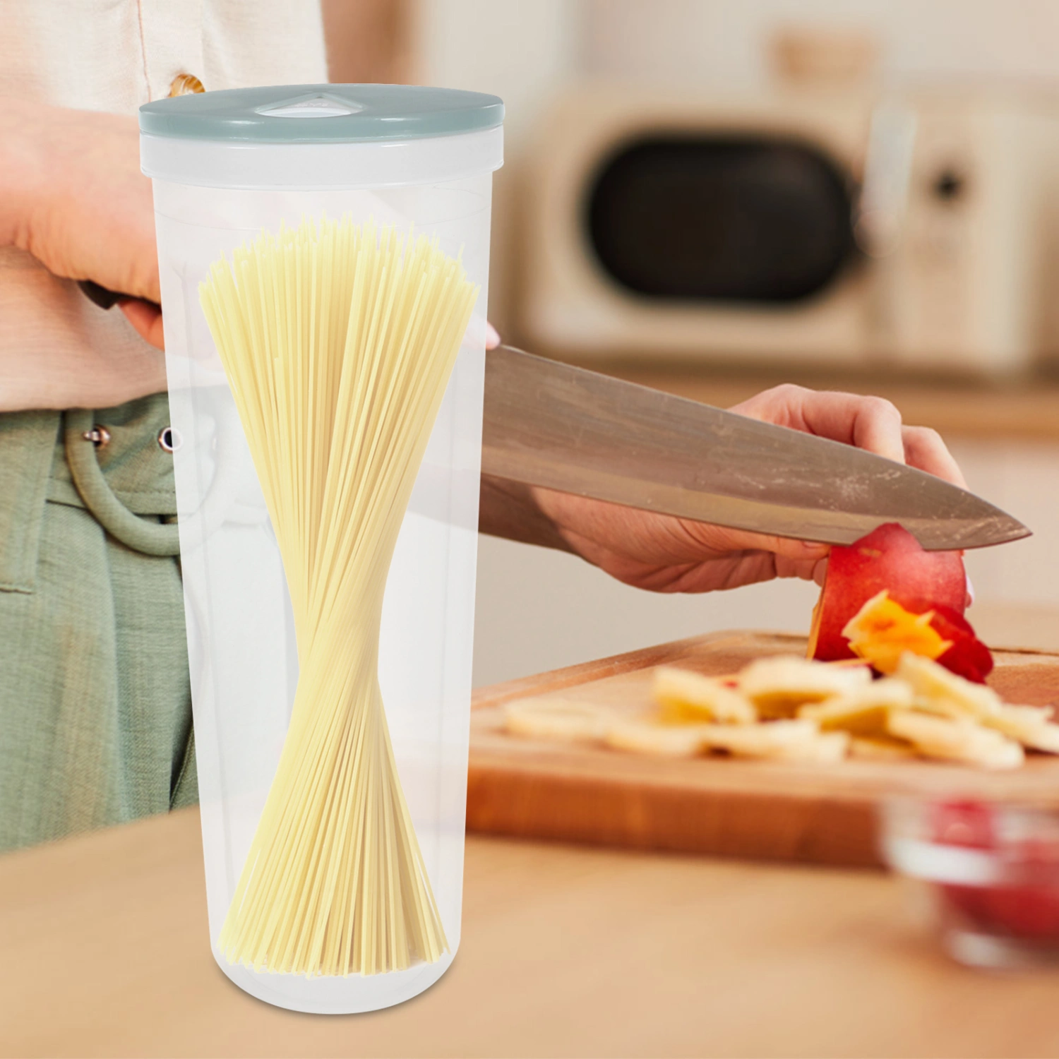 Pasta Storage Container Airtight Spaghetti Storage Container Dry Noodles Storage Box