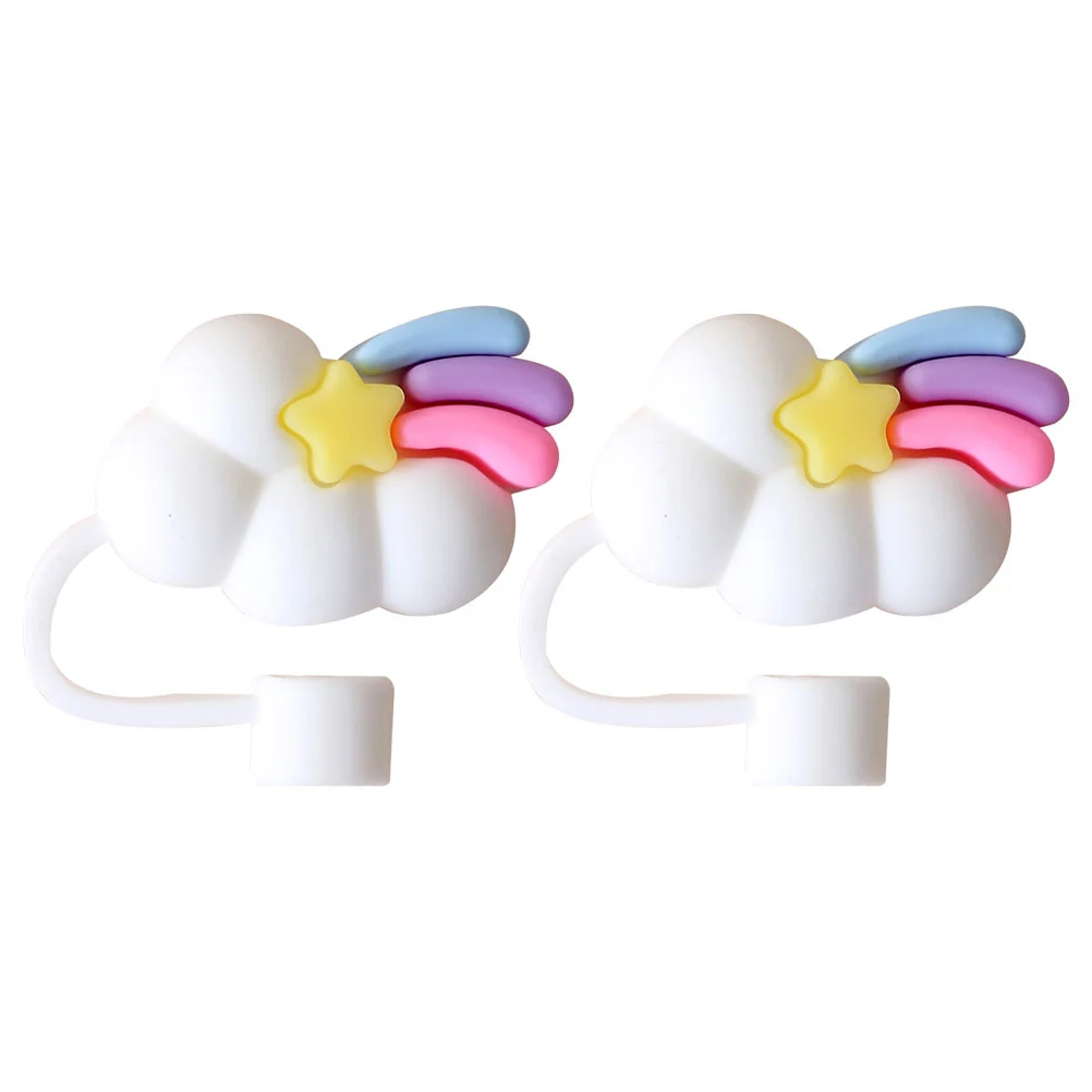 4Pcs Reusable Straw Covers Straw End Plugs Caps Straw End Protectors Straw Decors