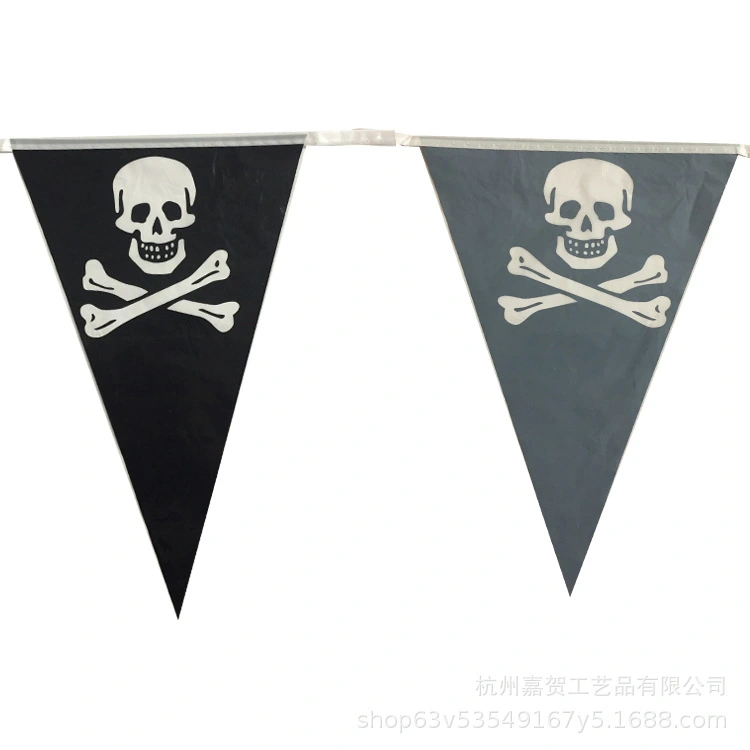 Halloween Skull Banner Halloween Banner Pirate Party Banner Halloween Decoration Party Favor