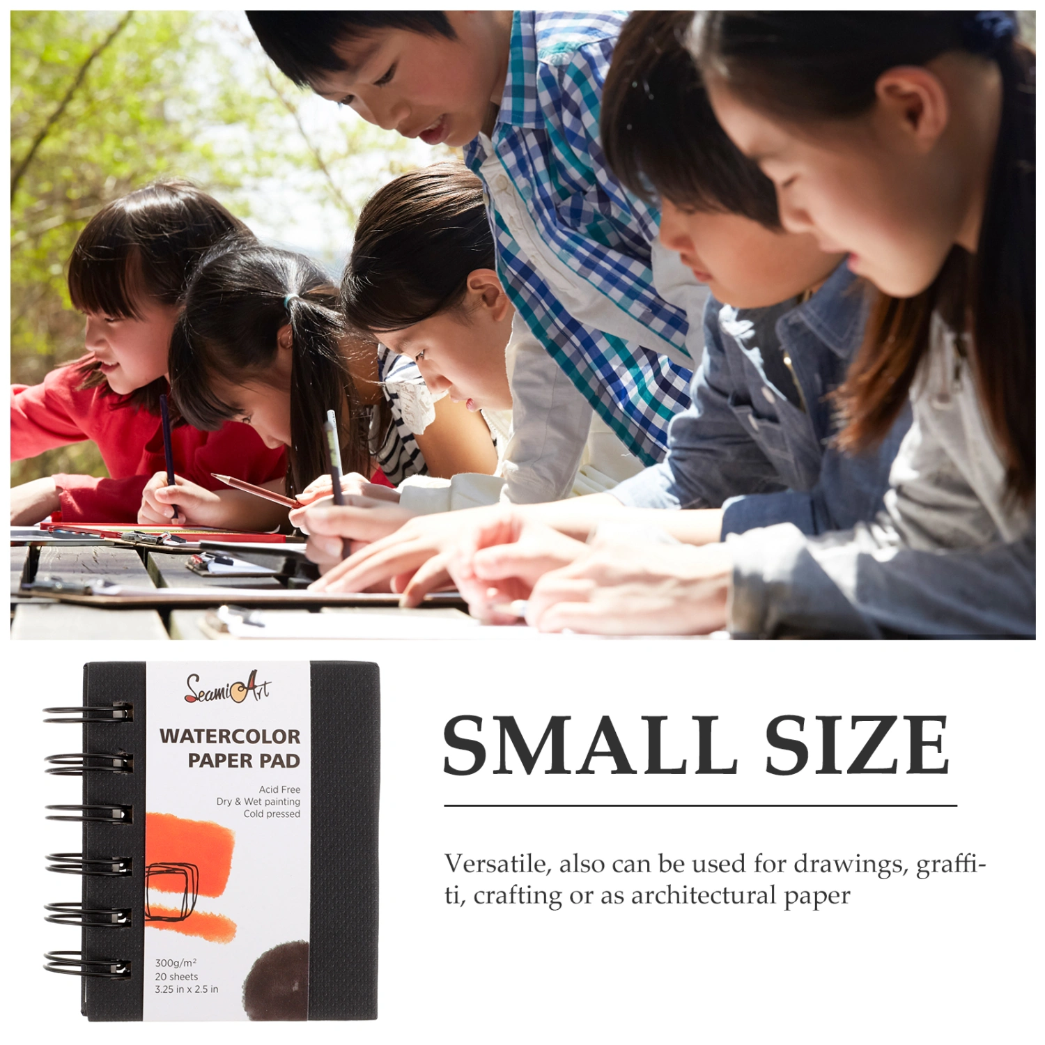 2pcs Watercolor Sketch Pads Artist Aesthetic Sketchbook Durable Sketchbook for Drawing