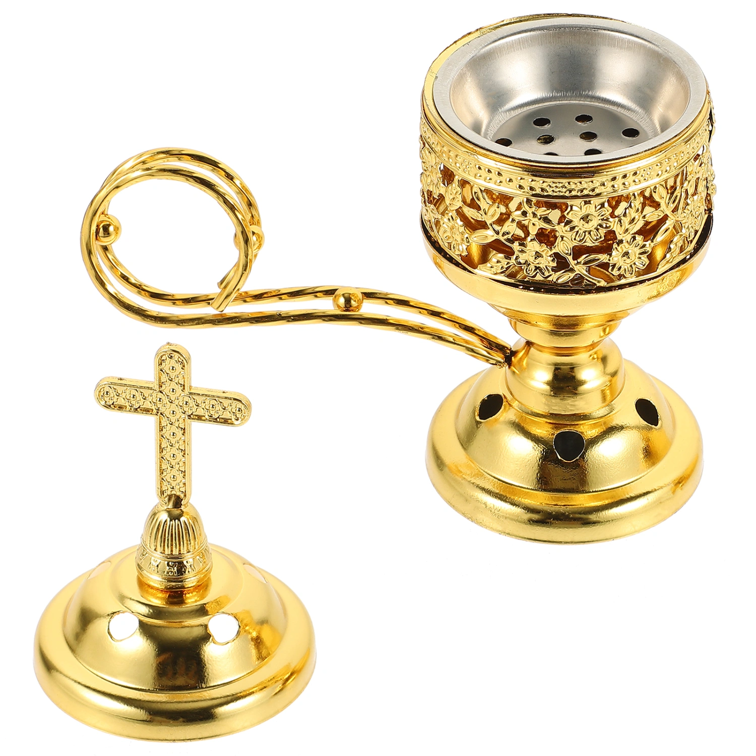 Vintage Censer Incense Burner Retro Aroma Burner Decorative Incense Cone Burner Censer