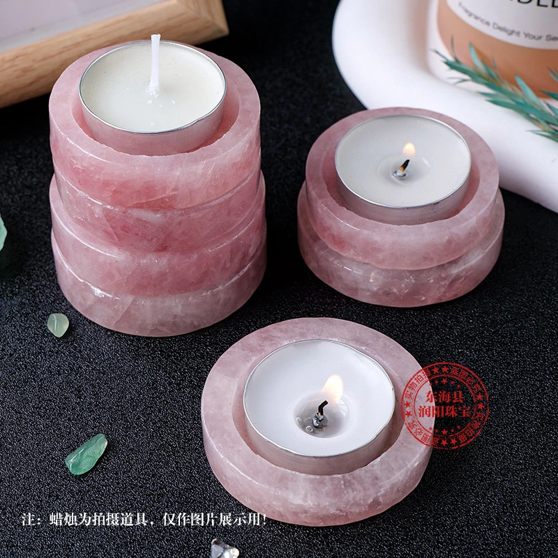 Crystal Stone Candle Holder Tealight Holder Desktop Crystal Stone Candleholder